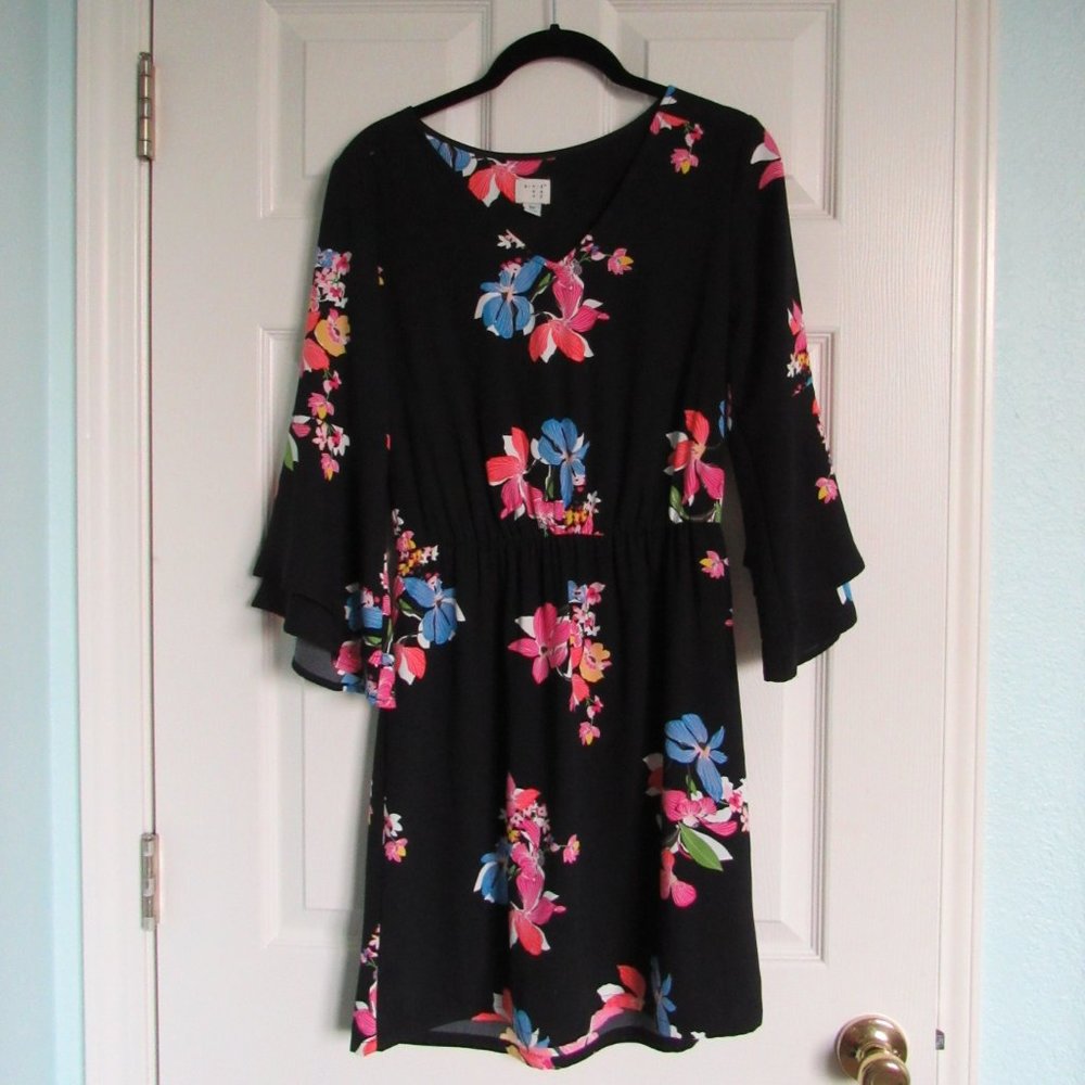 A New Day Black Print Dress